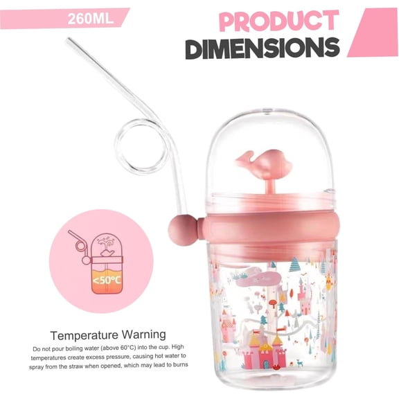 HHGBAD Leak-Proof Sippy Cup, Reusable Water Bottle with Straw, Easy to Clean and Store, Perfect for Parties, Beach, or On-the-Go, Ideal for Active Families, Green