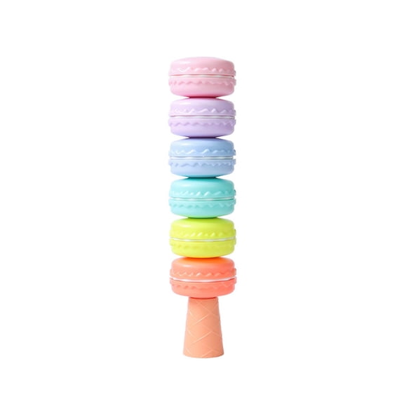 HHGBAD Macaron Design Fluorescent Highlighter, Cute & Compact Color Splicing Pen, Perfect for Note Marking & Organizing, Ideal for Office & Creative Enthusiasts