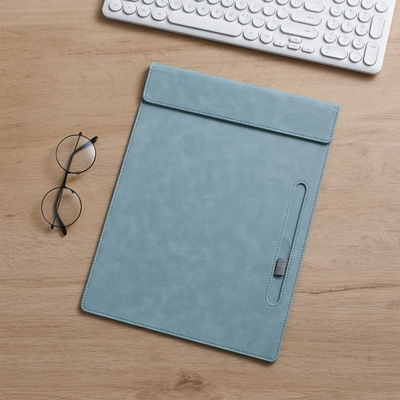 HHGBAD Magnetic File Folder A4 Notepad for Desk Organization, Leather Writing Pad with Strong Magnet, Office Document Holder, Memo Board