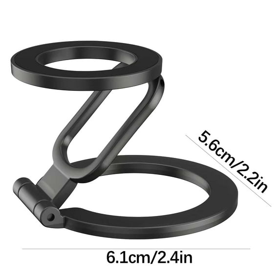 HHGBAD Magnetic Phone Holder, Double-Sided Adhesion, All-Metal Construction, 360° Adjustable Ring Stand, Compatible with All Magnetic Phones, Perfect for Desk and Car Use