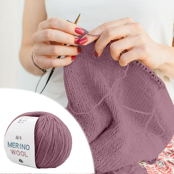 HHGBAD Merino Wool Yarn - Hand-Dyed, Medium Coarse, Super Soft for Scarfs, Hats, Sweaters - 2.0mm Diameter, 40g Skeins, Multiple Color Options