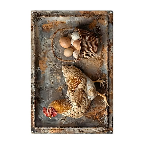 HHGBAD Metal Wall Art, Retro Iron Decor, Waterproof and Rust Resistant, Vintage Style Hanging Decoration, Ideal for Living Room, Bedroom, Office, Personalized Gift Option