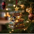 thumbnail image 1 of HHGBAD Mini Book Christmas Tree Ornament, Festive Holiday Decor, Literary-Themed Holiday Accent, Lightweight Decoration, Perfect Gift for Book Lovers, Charming Home Decor Piece, 1 of 7