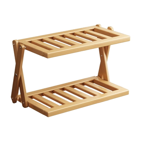 HHGBAD Multi Layer Desktop Storage Rack, Wood Organization Rack, Kitchen Counter Display Rack, Tea Cup Holder, Home Appliance Shelf, Office Storage Solution
