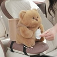 thumbnail image 1 of HHGBAD Multifunctional Car Tissue Box & Waste Basket | Cute Doll Design, Fleece | Armrest Storage for Most Cars, 1 of 6