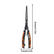 HHGBAD Multifunctional Fishing Pliers, Extended Long Nose Design with Cutter and Scissors, for Hook Removal, Line Cutting, and Fish Control, Essential Angler Tool Kit
