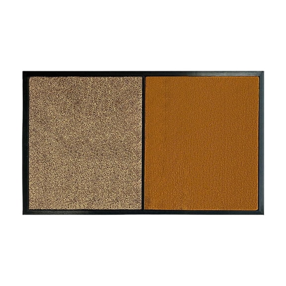 HHGBAD Non-Slip Heavy Duty Door Mat, Dual-Textured Entryway Rug, Scraping and Absorbing Design, Ideal for High Traffic Indoor and Outdoor Use, Perfect for Home Entrances, Brown