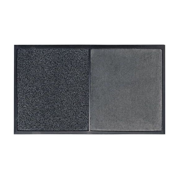 HHGBAD Non-Slip Heavy Duty Door Mat, Dual-Textured Entryway Rug, Scraping and Absorbing Design, Ideal for High Traffic Indoor and Outdoor Use, Perfect for Home Entrances, Gray