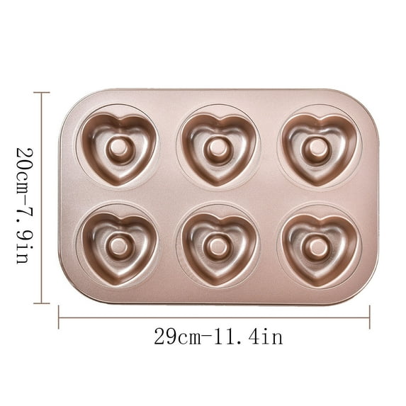 HHGBAD Non-Stick 6 Piece Cake Baking Pan, Durable Muffin Tins, Versatile Kitchen Bakeware, Ideal for Cakes, Muffins, Bread, DIY Molding, Easy to Clean