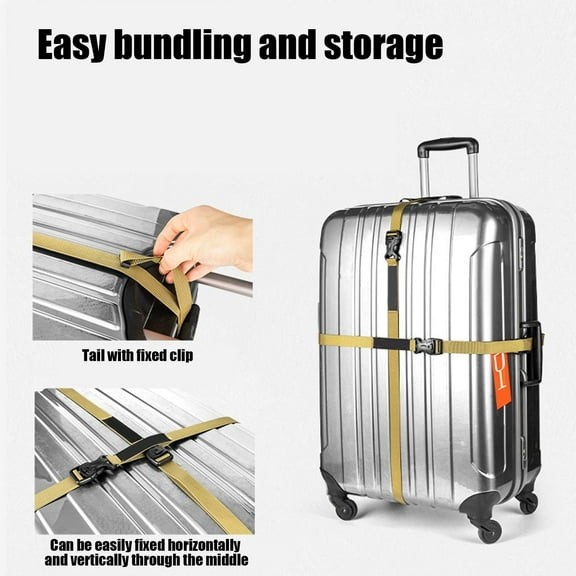 HHGBAD Outdoor Luggage Strap Set | 2pc Adjustable Double Webbing Buckle Straps | Secure Sports Equipment & Gear | Camping & Travel Essentials