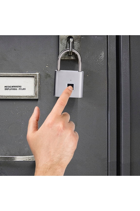 Portable Fingerprint Padlock for Gym, Cabinet, Door, Luggage, Suitcase, Bags, Lockers, Backpack - USB Rechargeable Security Lock