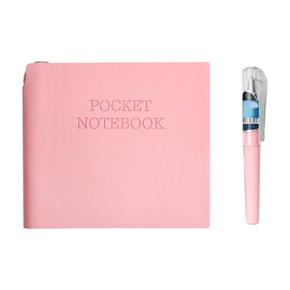 HHGBAD Portable Mini Pocket Leather Notebook, Hardcover Design with Integrated Pen Holders, Lined Pages for Clear Notes, Ideal for On-the-Go Professionals, Great for Everyday Use