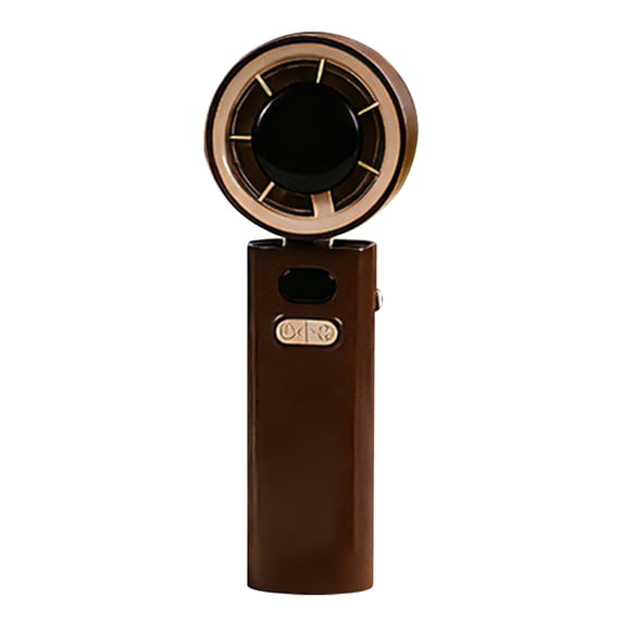 HHGBAD Powerful High-Speed Handheld Fan, USB Rechargeable Mini Portable Fan, Adjustable Speed for Outdoor Travel, 360° Rotatable for Office and Home Use, Ideal Gift for Everyone, Brown
