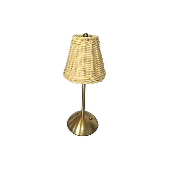 HHGBAD Rattan Touch Dimmer Table Lamp, LED Portable Home Decor Light with USB Charging, Modern Indoor Lighting for Reading & Ambiance