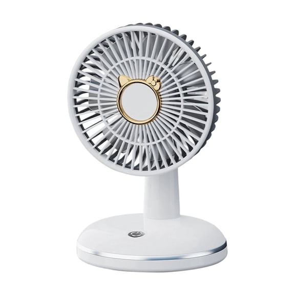 HHGBAD Rechargeable Portable Desktop Fan, Round Base Fan for Home Office Outdoor Use, 3 Adjustable Speeds, Ideal Gift for Family Friends, Compact Mini Fan, USB Charging, Quiet Operation