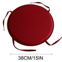 HHGBAD Round Chair Cushions with Ties, 15-Inch Indoor Outdoor Seat Pads, Soft Polyester Fiber Dining Chair Cushions, Non-Slip Garden Patio Furniture Cushion Set