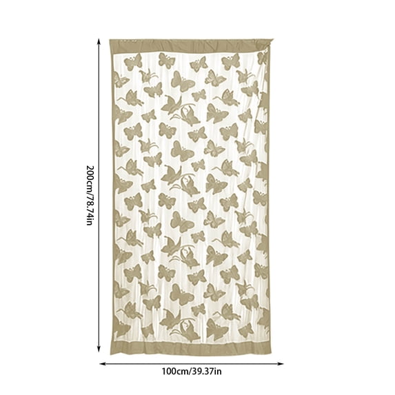 HHGBAD Scalewing Thread Curtain, Multi-Color Decorative Partition, Sheer Door and Window Drapes, Bohemian Background Decor for Living Room and Bedroom, 2-Pack Hanging Room Divider