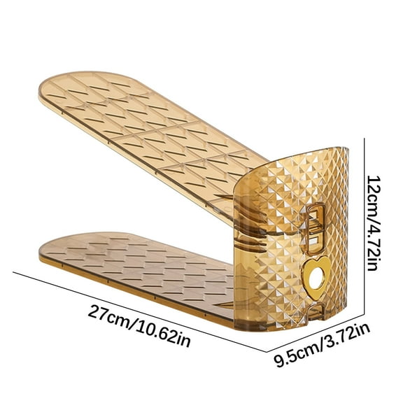 HHGBAD Shoe Slot Organizer, Non-Slip ABS Plastic, Double Layer Design, Space Saving, For Heels, Sneakers, Sandals, Keeps Shoes Neat and Organized, Ideal for Home Storage