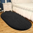 thumbnail image 1 of HHGBAD Soft Bedroom Rugs - Shaggy Oval Rugs for Bedroom, Bath Carpet, Living Room Runner Rug, Non-Slip, Thick, Machine Washable, Modern Style (15.7x31.5in), 1 of 6
