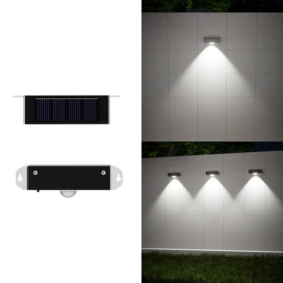 HHGBAD Solar Outdoor Lights for Yard - Waterproof Garden Lamp, Wall Decoration, Balcony & Patio Illumination, Energy-Saving LED, Durable Design