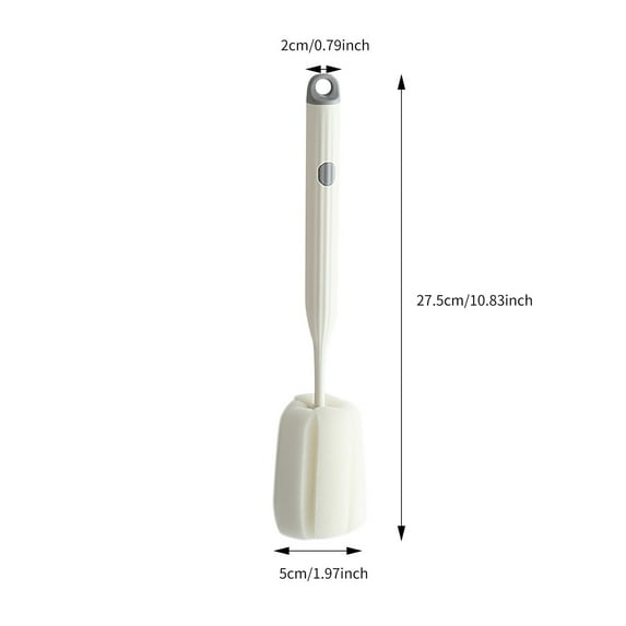 HHGBAD Sponge Cleaning Brush, Long Handle Kitchen Brush, Household Cup Brush, Ideal for Bottles and Glasses, Easy-to-Clean Design, Great for Home Use