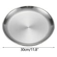 thumbnail image 1 of HHGBAD Stainless Steel Barbecue Plates, Thickened Cake Plates, Durable Dinnerware, Textured Design for Pasta, Steak, Ideal for Home and Restaurant Use, 1 of 2