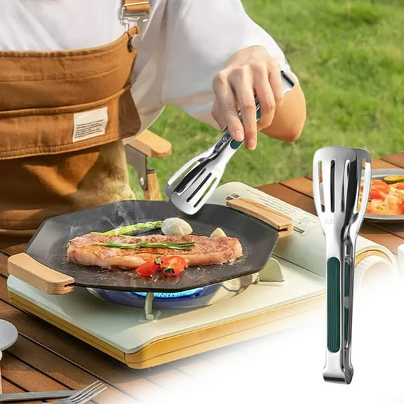 HHGBAD Stainless Steel Food Tongs - Versatile Grill & Kitchen Essential