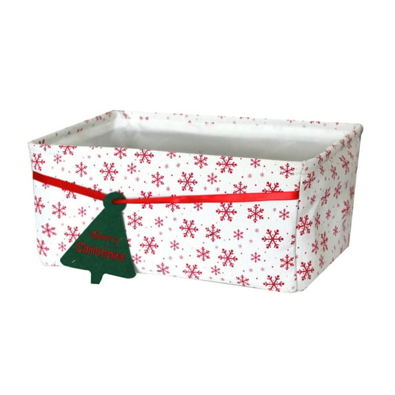 HHGBAD Storage Basket, Christmas Candy Basket, Decorative Storage Bin, Fabric Storage Cube, Holiday Home Organization, Christmas Themed Storage Solution, Closet or Desktop Use
