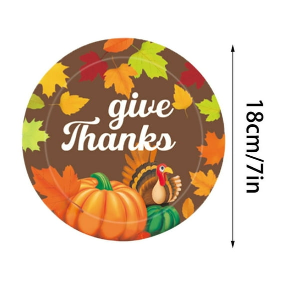 HHGBAD Thanksgiving Party Supplies, Disposable Tableware Set, Paper Cups Plates Napkins, Festive Autumn Decor, Ideal for Holiday Gatherings and Celebrations, 10 Pcs