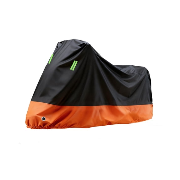 HHGBAD Waterproof All-Season Motorcycle Cover, Heat Reflective Protection, Scratch Resistant Interior, Ultimate Guard for Cruisers and Sportbikes, Ideal for Outdoor Storage, Orange A