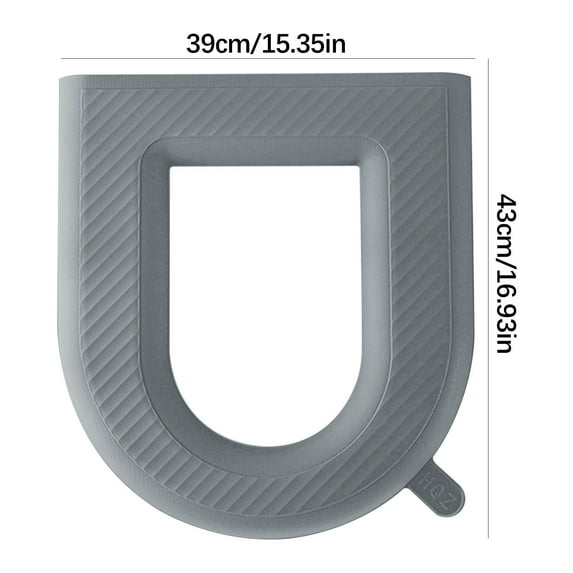 HHGBAD Waterproof Toilet Seat Pad, Soft U-Shaped Ring, Easy-Clean Washable Cushion, Non-Slip Design for Home Use, Cozy and Comfortable for Winter Bathroom