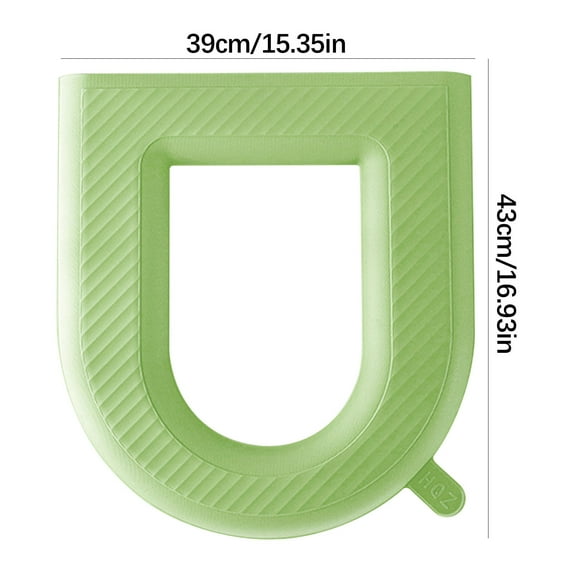 HHGBAD Waterproof Toilet Seat Pad, Soft U-Shaped Ring, Easy-Clean Washable Cushion, Non-Slip Design for Home Use, Cozy and Comfortable for Winter Bathroom