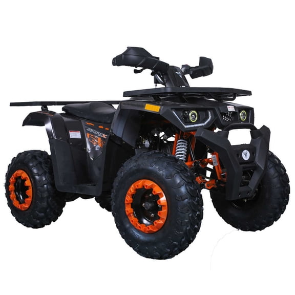 HHH 200cc ATV Upgraded RAPTOR 200 ATV Big Utility 4 wheeler quad with Automatic Transmission Reverse, LED Headlight, Matching Rims, Big 23/22 inches Wheels ( Red ) ( Blue )