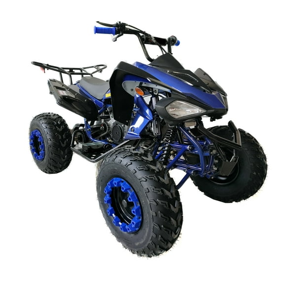 HHH 200cc Sports ATV with LED Headlights Automatic Transmission with Reverse, Big 23"/22" Tires! | Blue