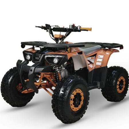 HHH Brand New 125cc ATV with Automatic Transmission w/Reverse, LED Headlights, Electric Start, Big 19"/18" Tires-Orange