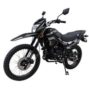 HHH Eagle 250 Motorcycle Gas Dual Sports 250cc Hawk Enduro Street Bike 5 Speed Manual Transmission Electric/Kick Start, Big 21"/18" Wheels, Front & Rear Hydraulic Disc Brakes-Black