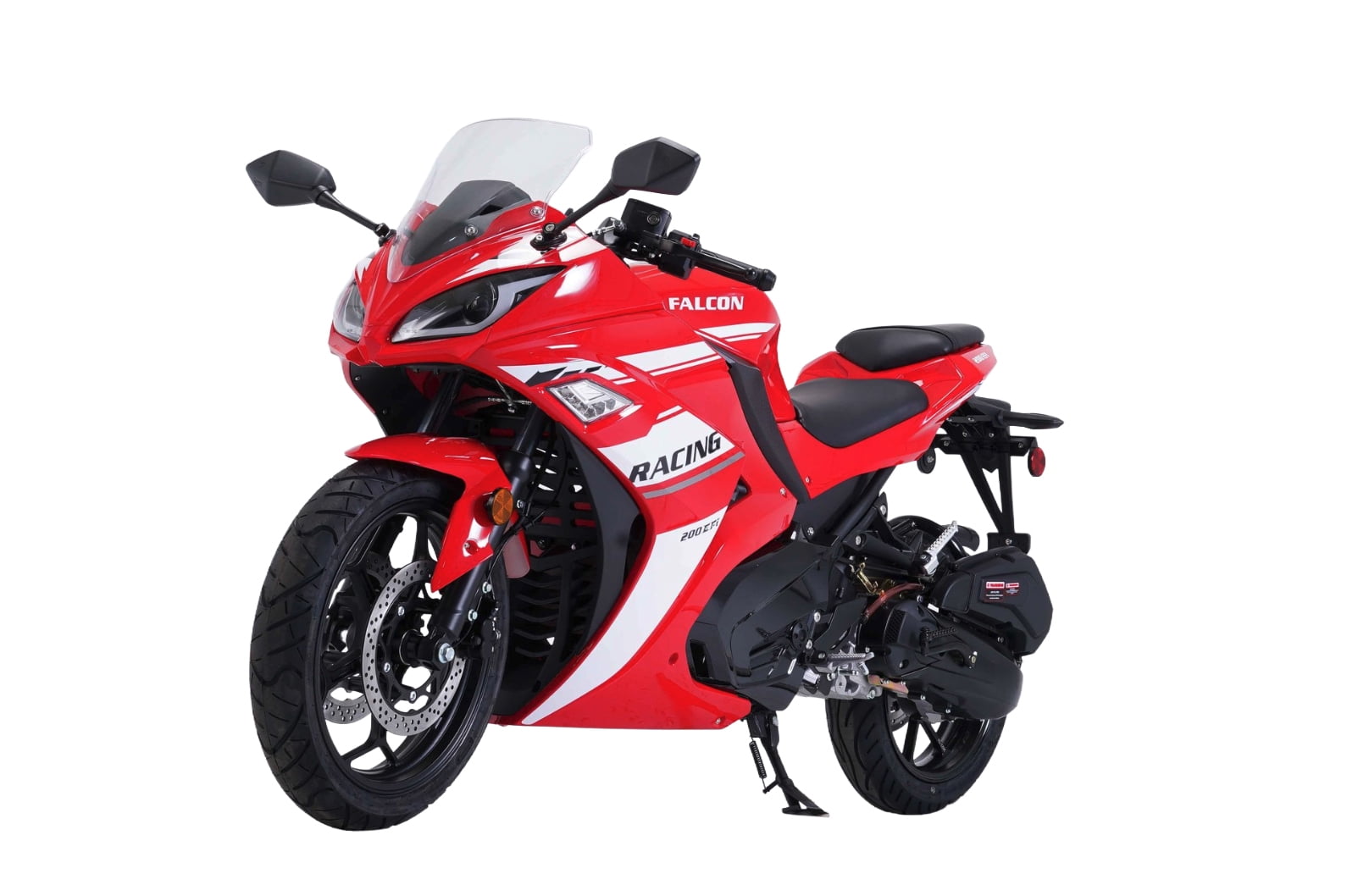 HHH FALCON 200cc EFI Motorcycle Gas CVT Automatic Adults Sports Racing Street Bike ( Red ) ( Factory Packaged )