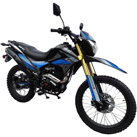 HHH Hawk DLX 250 EFI Fuel Injection 250cc Endure Enduro Bike Hawk Deluxe 5 SPEED Bike (Black)