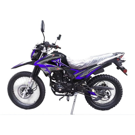 HHH Hawk Enduro 250 EFI Upgraded 6 Speed Transmission 250cc Motorcycle Bike-Blue