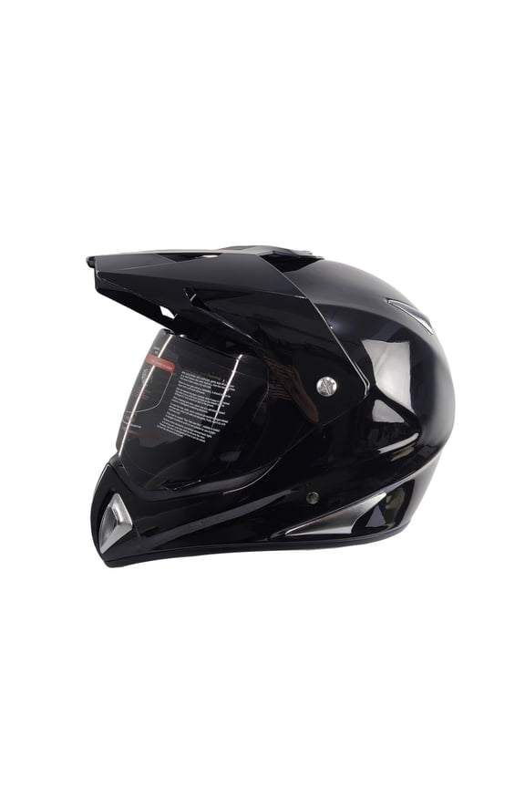 Helmet for Adults Strong Helmet ATV Dirtbike Motorcross Moped Scooter Motorcycle Helmet Full Face with Visor, DOT Certified, Flip-Up Visor ( Black ) ( Large )