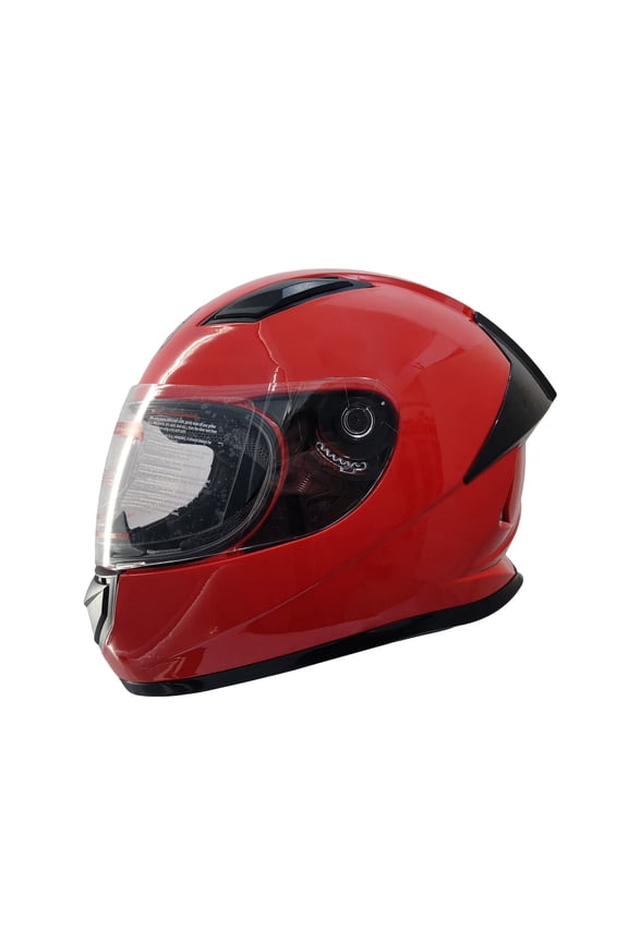 Helmet for Adults Strong Helmet ATV Dirtbike Motorcross Moped Scooter Motorcycle Helmet Full Face with Visor, DOT Certified, Flip-Up Visor (Red ) ( Small )