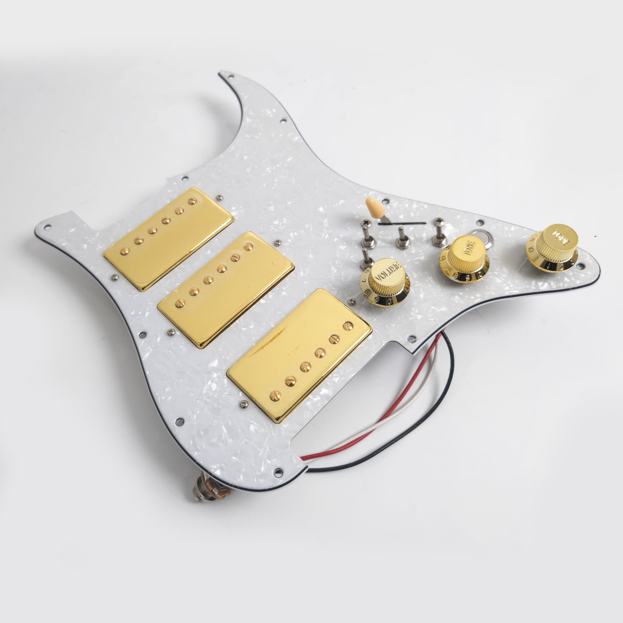 HHH Prewired Loaded Pickguard, with Alnico 5 Humbucker Pickup, for Fender Strat Guitar