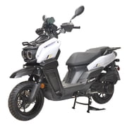 HHH Tank 150 Moped Gas Scooter 150cc Motorcycle Automatic Adult Bike with 12 Aluminum Wheels-White