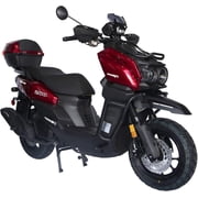 HHH Tank 200 EFI Scooter TANK 200cc Mototcycle Adults Street Bike Fully Automatic with Matching rear trunk  Red