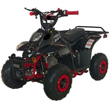 HHH Upgraded  110cc ATV Boulder Gas 110cc ATV Quads Youth ATV Quad ATVs Fully Automatic Children 4 Wheeler  ( Black color  )