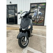 HHH Upgraded 49cc/ 50cc Scooter Gas Fully Automatic Street Scooter Moped Pony 50 with Matching Trunk - Sporty Black color