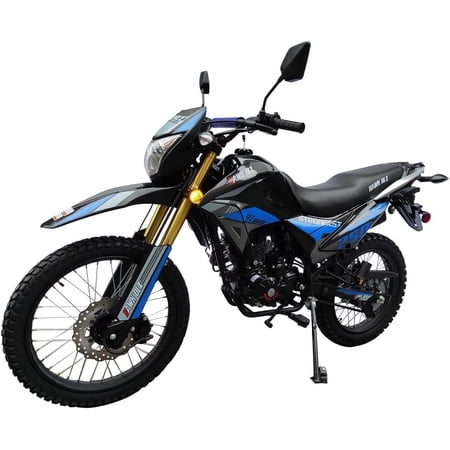 HHH Upgraded Hawk Deluxe 250 EFI (Electronic Fuel Injection) 250cc Endure 6 Speed Transmission Bike-Blue