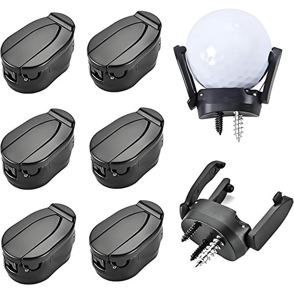 HHJ High Quality Design!6 Pcs Golf Ball Pick Up Retriever Grabber, Foldable Golf Ball Pick Up Claw Sucker Put On Putter Grip