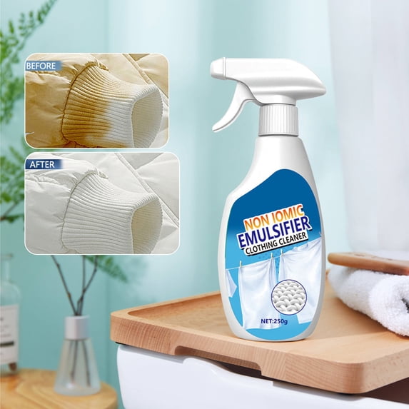 HHJZPR 250g Non-Ionic Emulsifier Laundry Stain Remover Spray, Pre-Wash Down Jacket Collar Oil Stain Clothing Deep Cleaner