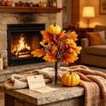 thumbnail image 1 of HHJZPR Fall Pumpkin & Maple Leaf Picks, Assorted Artificial Stems for Thanksgiving & Halloween Floral Arrangements, 1 of 6